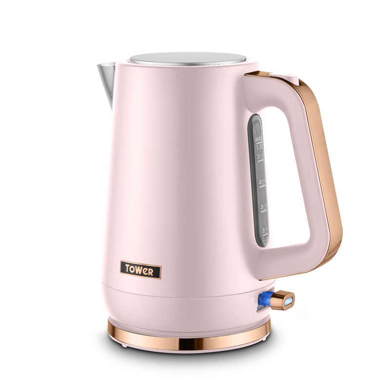 Tower Cavaletto 1.7L Jug Kettle with 3KW Rapid Boil, 360° Swivel Base, Removable Filter, Water Gauge, Stainless Steel Body, Illuminated Switch