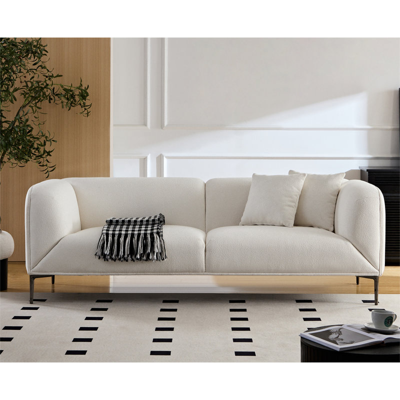 Stilianos Upholstered 82.66'' Sofa, White