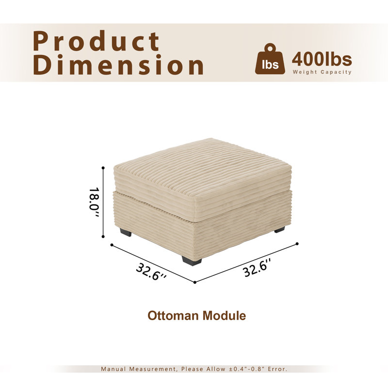  Fauteuil d'appoint avec canapé modulaire Co², Fausse fourrure beige