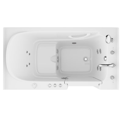 Therapeutic Tubs 32 po. X 60 po. Baignoire tourbillon à remplissage rapide à accès rapide avec drain rapide alimenté en blanc