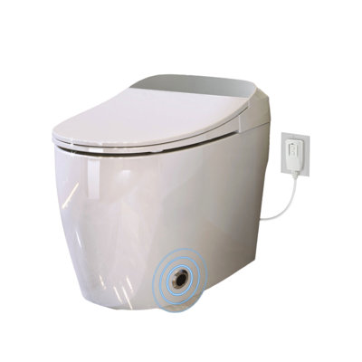 Heated Seat Smart Toilet Soft Cover White