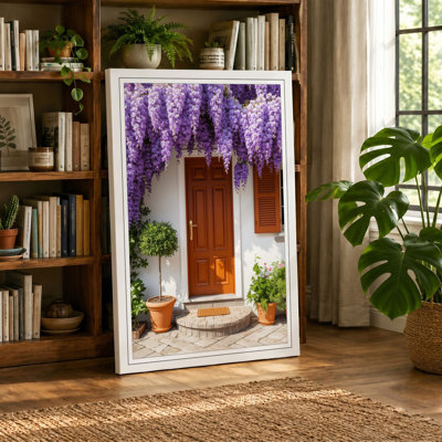 Wisteria Doorway Coastal 1 Piece Wrapped Canvas Wall Art