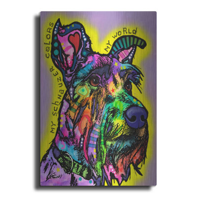 «My Schnauzer» par Dean Russo - impression sans cadre sur métal