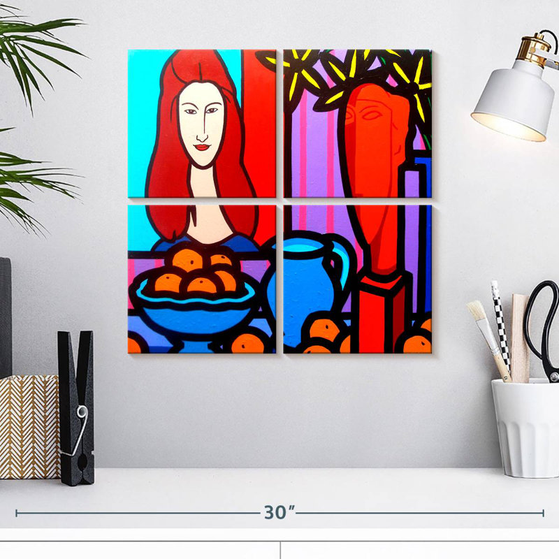 Leisha Hommage à Modigliani I, H 18 po x l 18 po