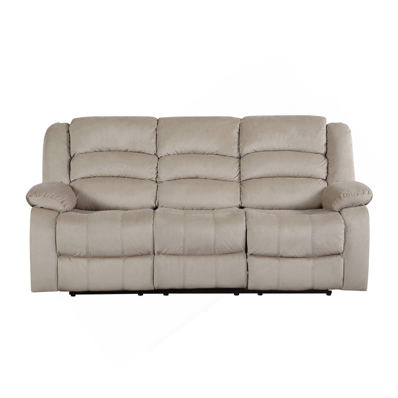 Global United Transitional Microfiber Fabric Upholstered Sofa