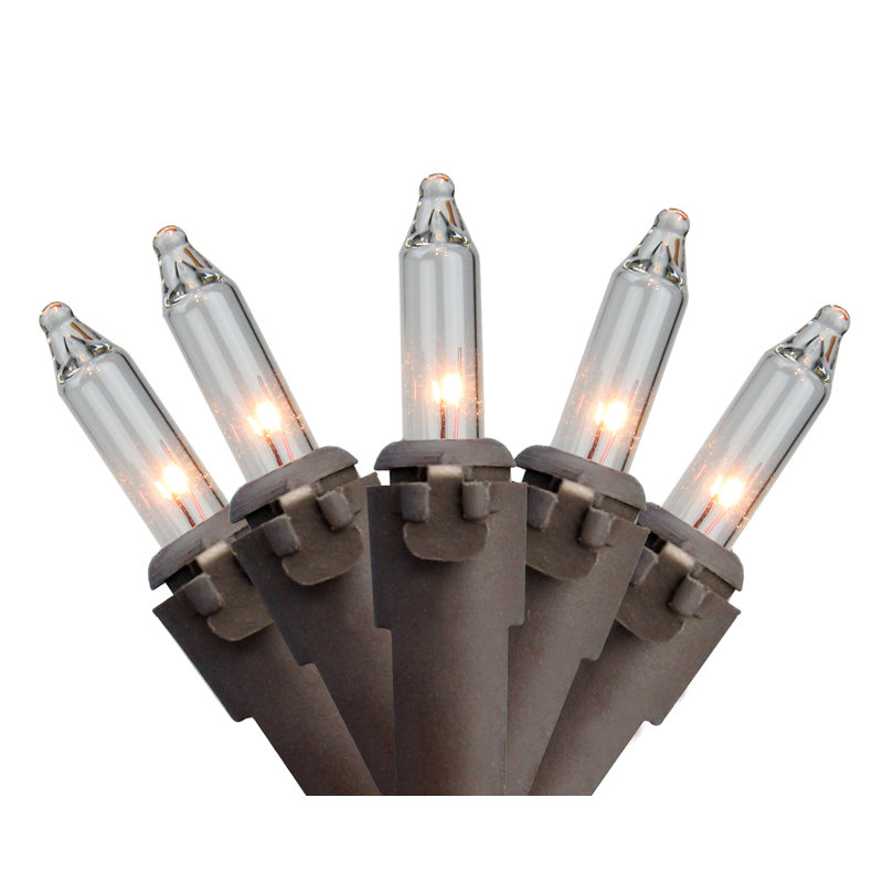 Mini Christmas String Light Set, Clear/Brown, 20
