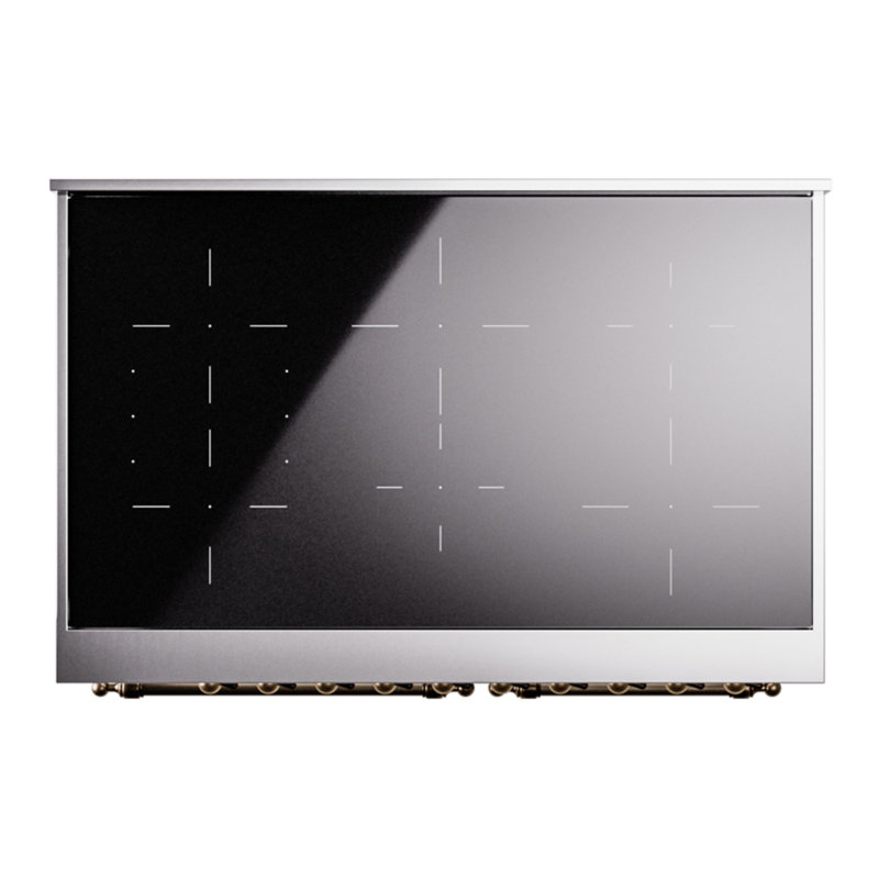 ILVE Nostalgie II 40 in Induction Range, White/Bronze