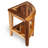 EarthyTeak EcoDecors SnazzyCorner, Corner Shower Stool, Teak Shower Bench, Teak Shower Stool for Inside Shower, Bathroom Bench, Teak Bench Shower, Shower Stool for Shaving Legs