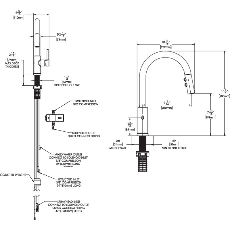 Neo Pull Down Touchless Single Handle Kitchen Faucet, Stainless Steel