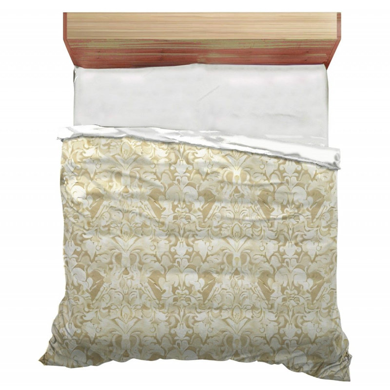Plain Weave Muslin Damask Comforter, King Comforter