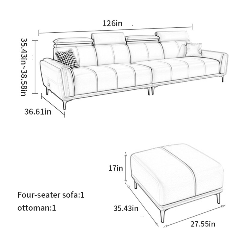 Canapé de style américain moderne et luxueux