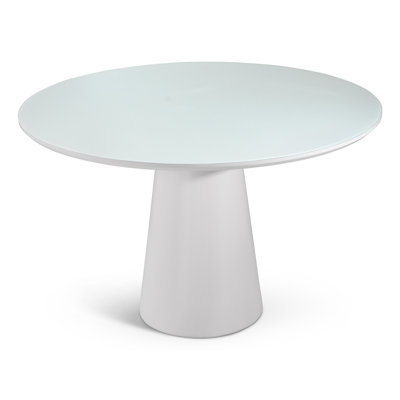 Burdon 47" Glass Top Pedestal Dining Table