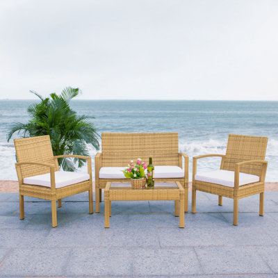 Dianna 4 - Person Patio Conversation Set with Cushions