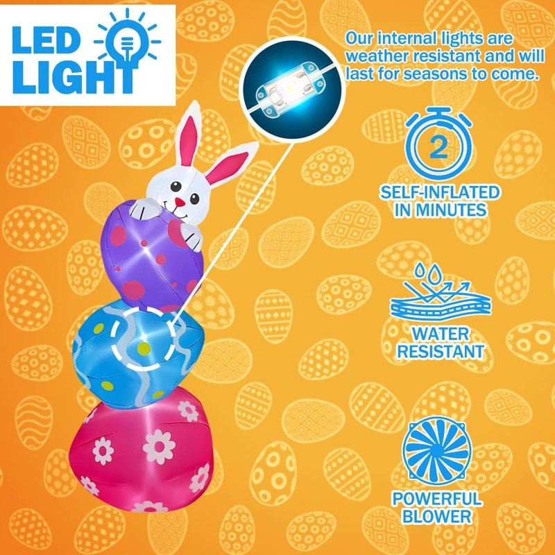 Easter Bunny with Eggs Inflatable