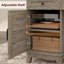 Bureau 60 po en bois avec tiroirs classeurs, bureau de direction avec armoire réglable-1019490772