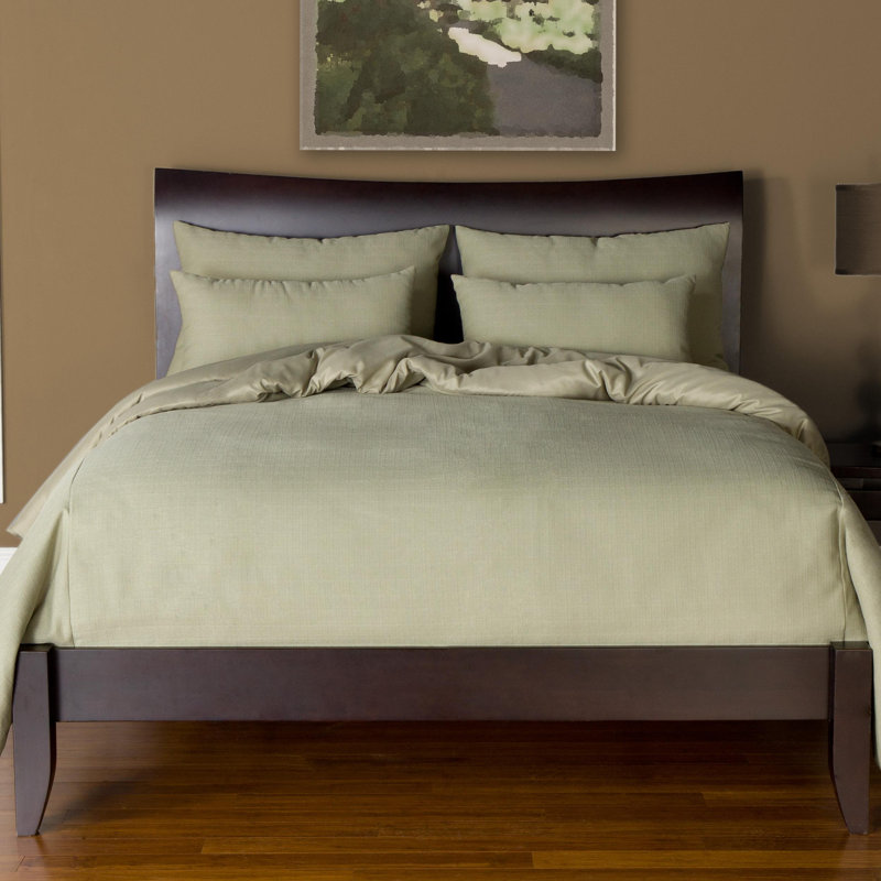 Belfast Polyester Duvet Cover & Insert, Queen Duvet Cover & Insert + 5 Additional Pieces, Flax