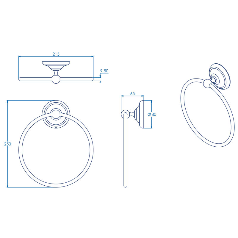 Towel Ring, Chrome