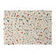 Terrazzo Cotton Abstract Area Rug in White/Red/Blue/Beige