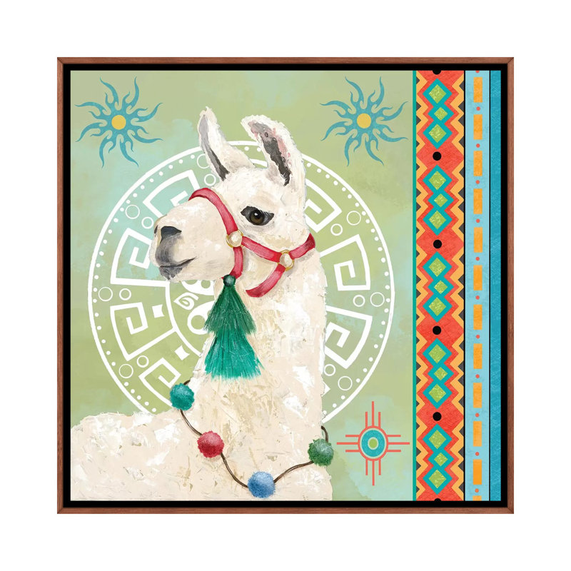Peruvian Dreams II par Jade Reynolds - reproduction, H 37 po x l 37 po x P 1,5 po, Toile avec cadre brun, Aucun mat