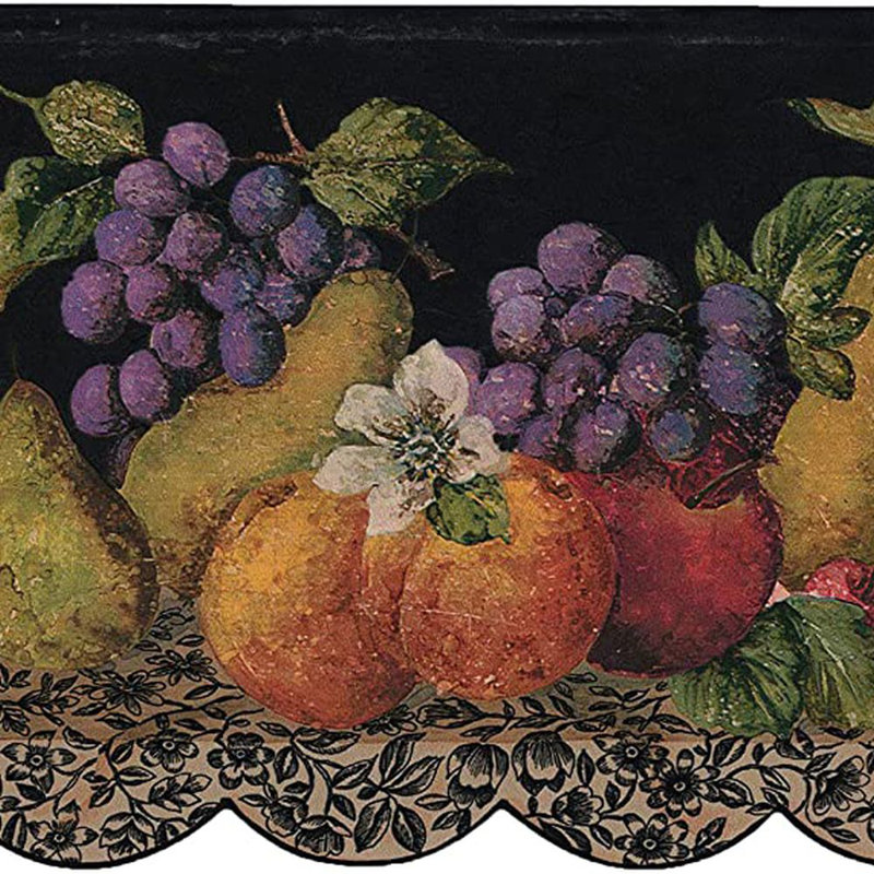 Bordure de papier peint L 15 pi x l 8,25 po Fruits