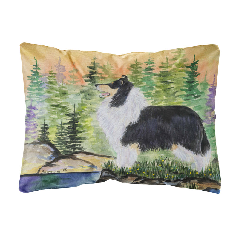 Coussin décoratif intérieur/extérieur collie