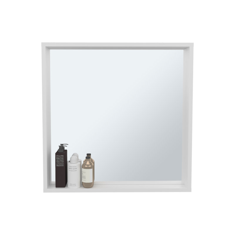 Dakota Medicine Cabinet With Mirror And Storage, Wall-Mounted Mordern Bathroom Organizer, White, White