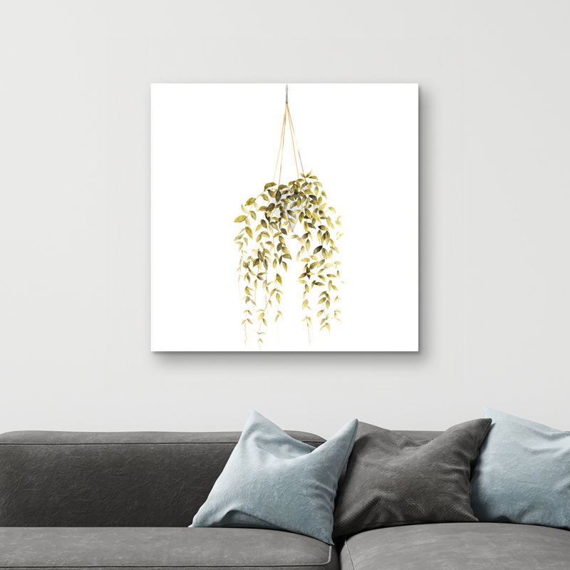 Hanging plant - 32"x32" art on canvas