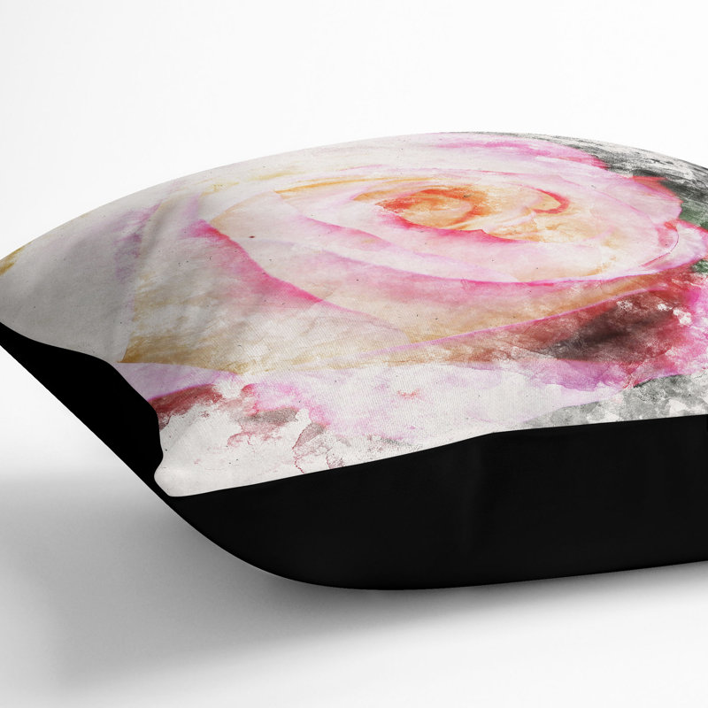 Square Throw Cushion, Black, 40cm H x 40cm W x 15cm D