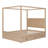 Canopy Platform Bed with Trundle and Three Storage Drawers-27468498