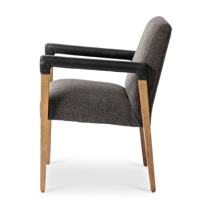 Reuben Upholstered Arm Chair, Linen Thames Ash