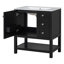 Meuble-lavabo de style transitionnel 30 po avec lavabo en céramique-1410380248