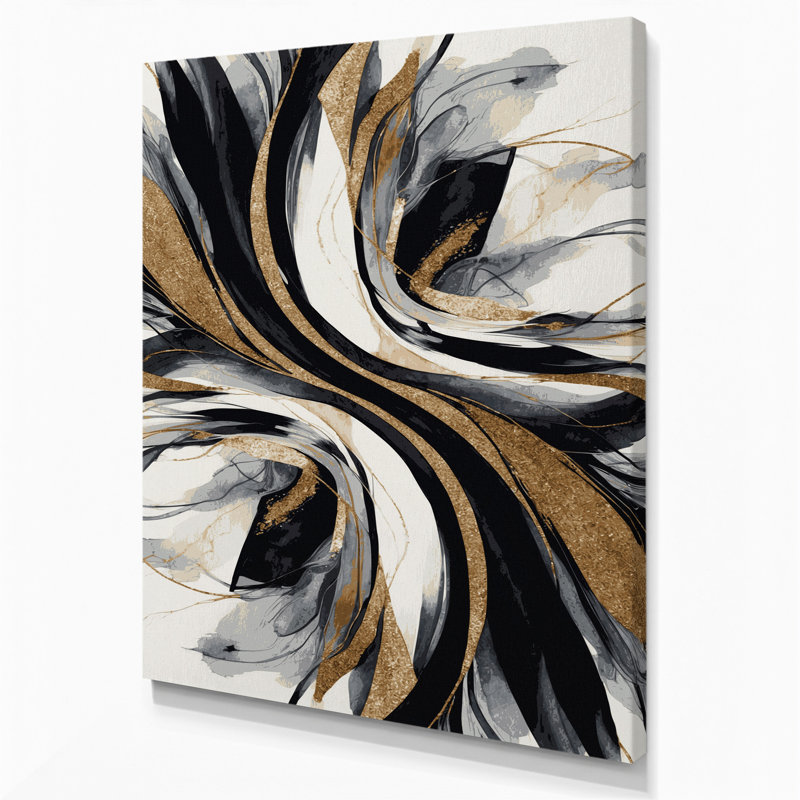 Abstrait aquarelle 26, art mural sur toile grise, H 36 po x l 24 po