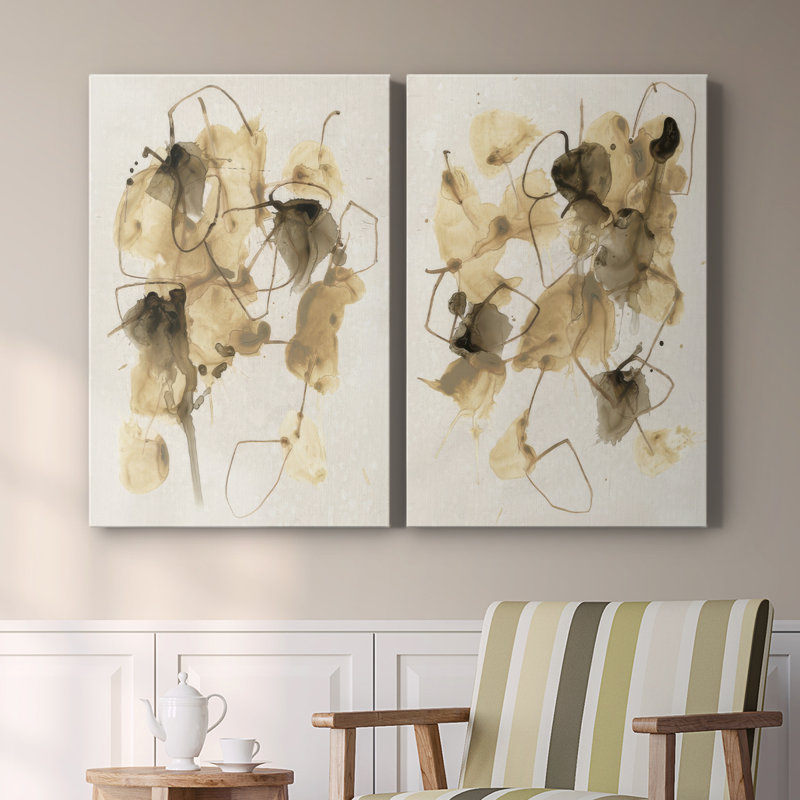 Earthtone Matrix I-Premium Gallery Wrapped Canvas -Ready to Hang, 18" H x 24" W