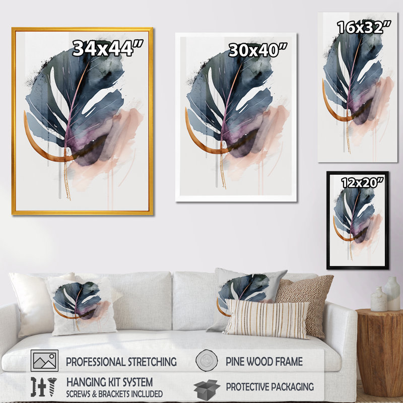 Green Philodendron Leafy Whispers III - feuilles florales, impressions sur toile, Cadre photo noir, L 12 po x H 20 po
