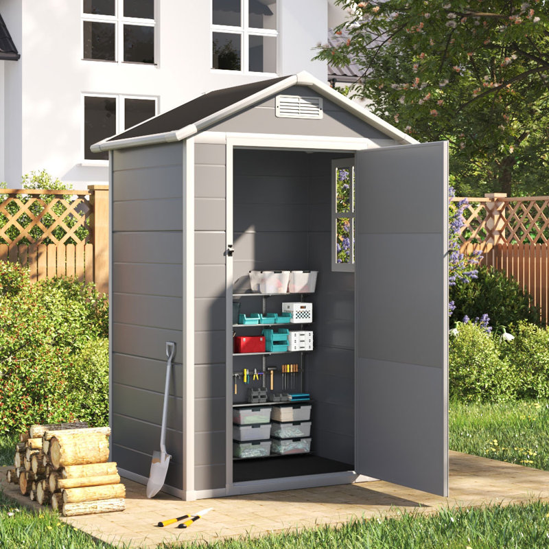 4X3FT Apex Roof Garden Shed