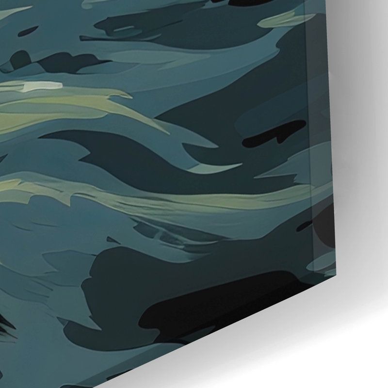  «Black Bear Canoe» par Jim Baldwin, art mural en verre acrylique, 16 po x 24 po, H 24 po x l 16 po