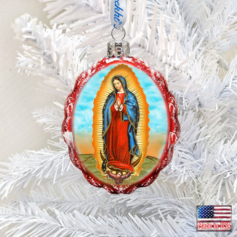 Ornement en verre lady de guadalupe