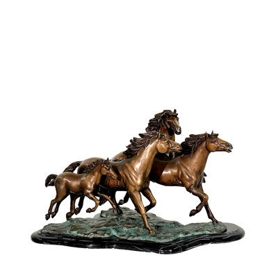 Sculpture bronze bronze Mustangs