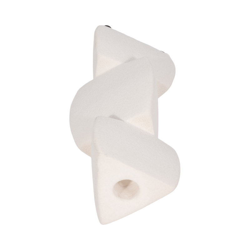 Candlestick Candle Holder, 9" H x 4" W x 4" D, White