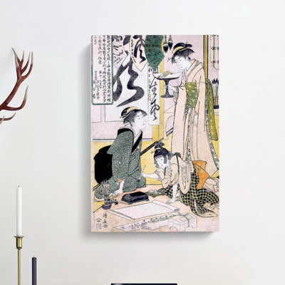 Calligraphy by Torii Kiyonaga - Wrapped Canvas