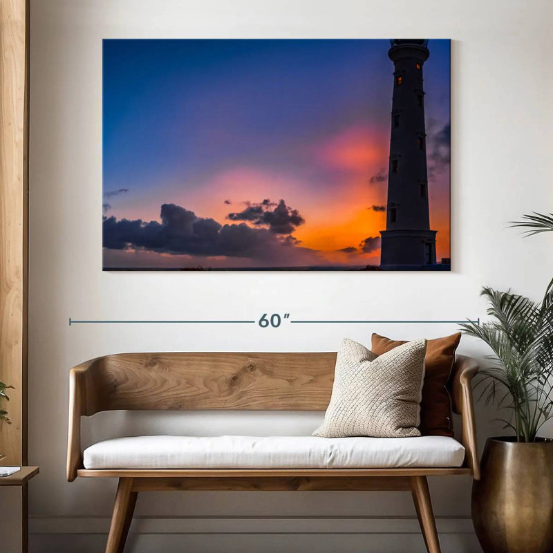 Silhouette du phare d'Aletra en Californie, H 34 po x l 51 po