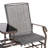 Patio Glider Bench With Coffee Table Incorporation. Gray Metal Frame For Outdoor Use. Double Gliding Delight. Breathable Fabric . Supports 726 Lbs. Backyard, Garden, Porch Favored. 32"D X 58.25"W