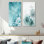 «Radiant Reverie of Poppies Bouquet - Green Poppy», ensemble de 2 reproductions d'art mural en métal