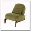 Chaise de salon en velours avec coussin moelleux, fauteuil d'appoint sans accoudoirs avec pieds en bois massif-1010561910