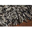 Cyrah Handmade Shag Abstract Black/Brown/Cream Area Rug-1211519349
