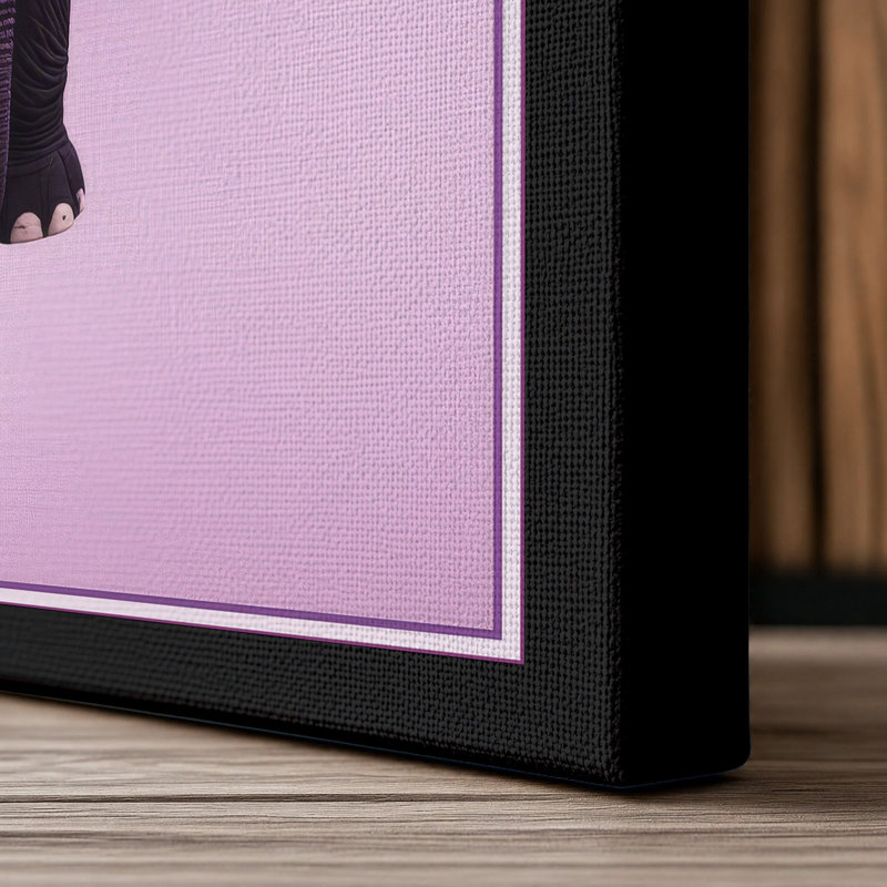 Dignified Elephant Minimalist 1 Piece Wrapped Canvas Wall Art, 30x20 - 76.2 x 50.8 cm, Black Border
