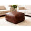Pouf en cuir brie bourgogne-1202995558