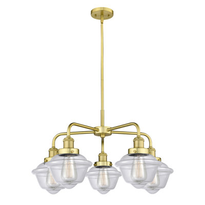 Grourke 5 - Light Glass Dimmable Chandelier