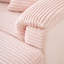 Fauteuil en velours côtelé 48,48 pouces avec tabouret de rangement - rose pour le confort de la chambre à coucher