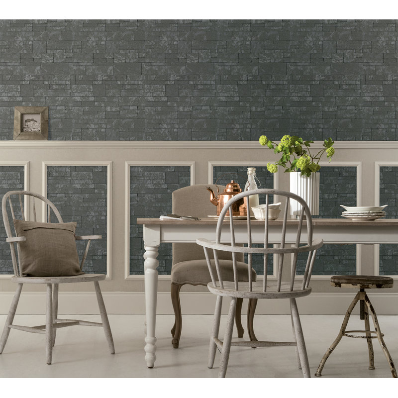 Rouleau de papier peint L 33 pi x l 20,9 po, Charbon de bois